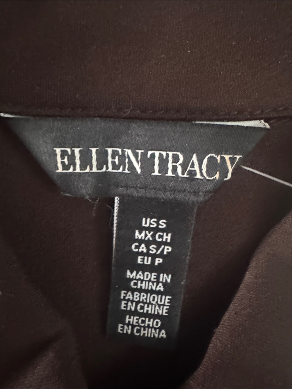 Ellen Tracy Dark Brown Midi Dress w/ Gold Snap Buttons NWT Size Small - Picture 8 of 10